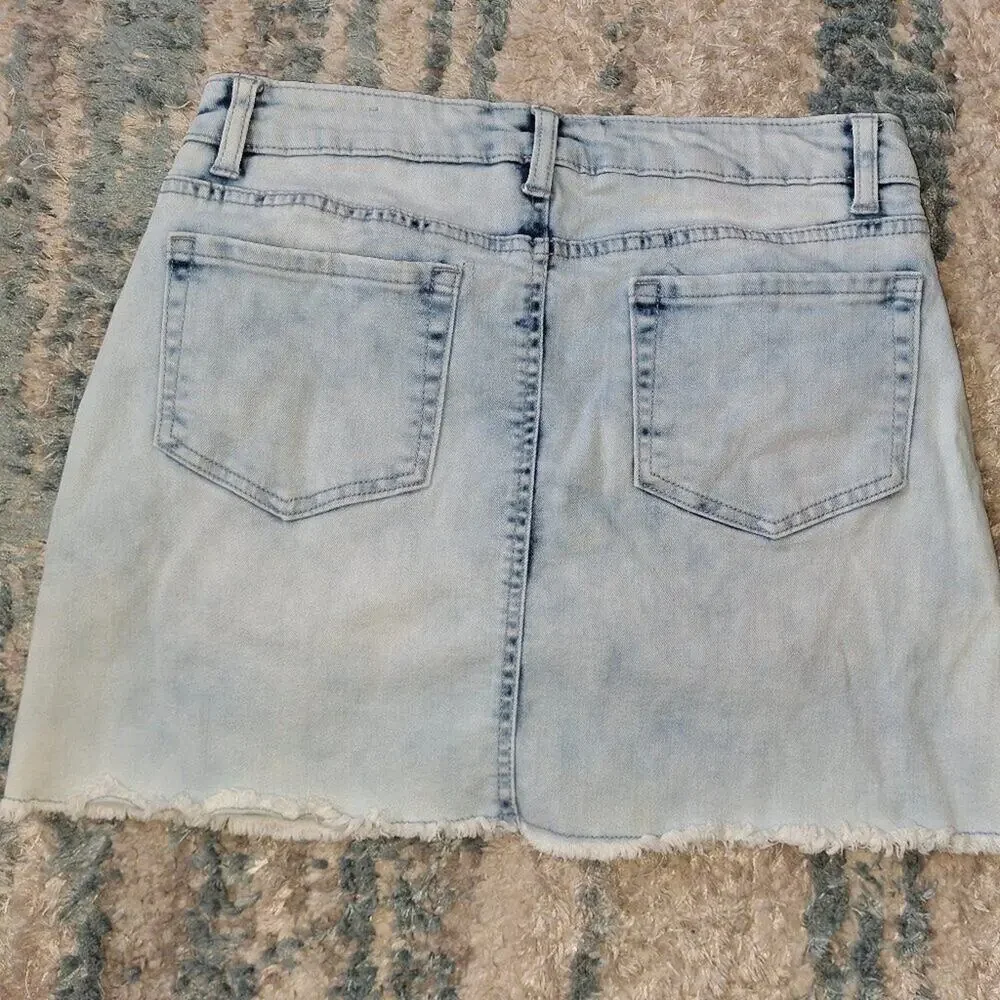 Justice Acid Wash Denim Skort sz 18